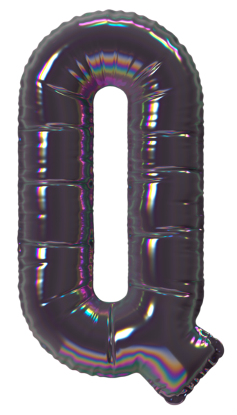 Yanardöner Folyo Balon Harfi Q