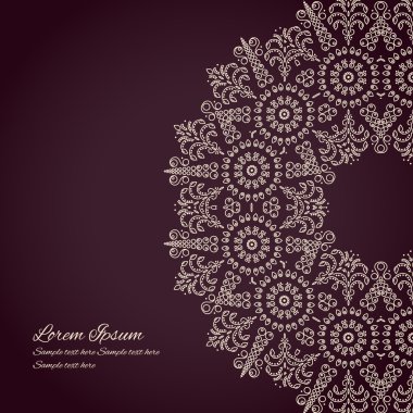 Koyu arka plan ile şark süsleme