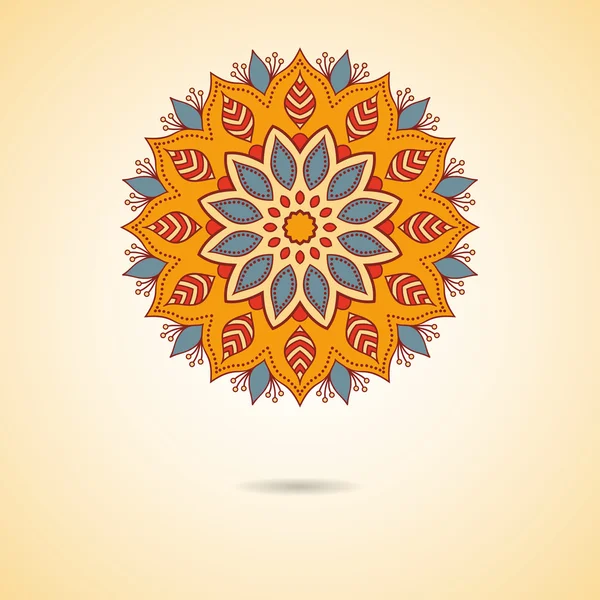 Mandala ornamento redondo oriental — Vector de stock