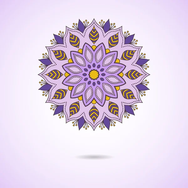 Mandala ornamento redondo oriental — Vector de stock