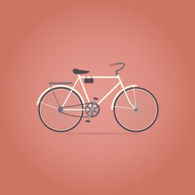 Bicycle flat icon. Retro style.