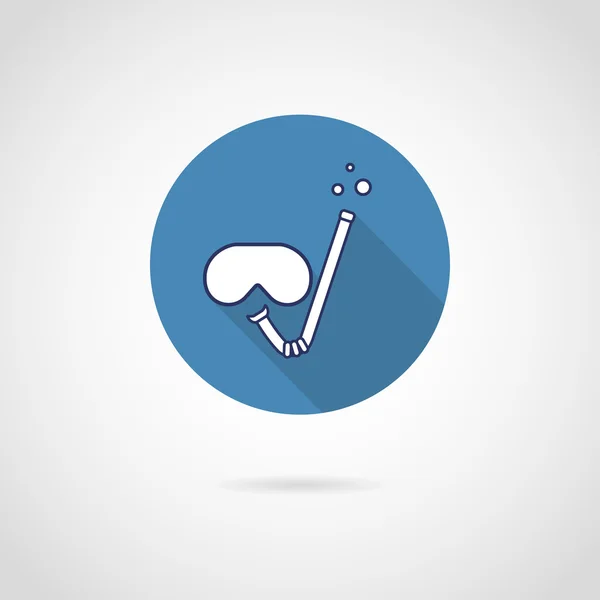 Diving mask icon in flat design. Royalty Free Stock Illustrations