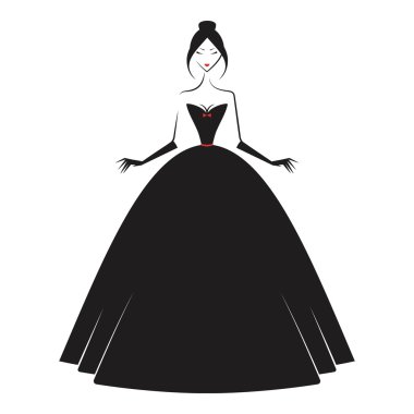 kadın topu cüppe siluet