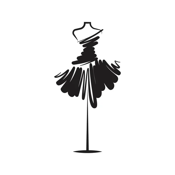 Mannequin robe illustration vecteur — Image vectorielle