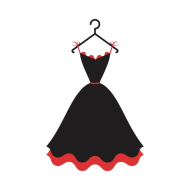 elbise siyah ve kırmızı