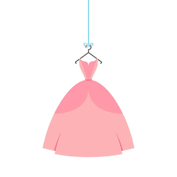 Vestido de bola rosa — Vector de stock