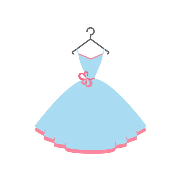 Robe de bal bleu clair — Image vectorielle