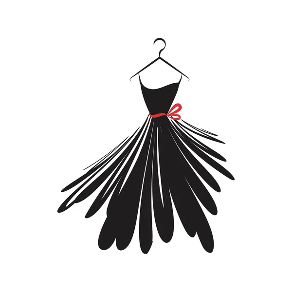 リトル ブラック ドレス — ストックベクタ