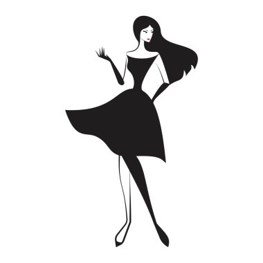 küçük siyah elbiseli kadın