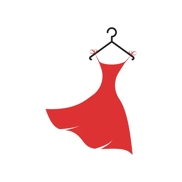 Kleid auf einem Kleiderbügel — Stockvektor