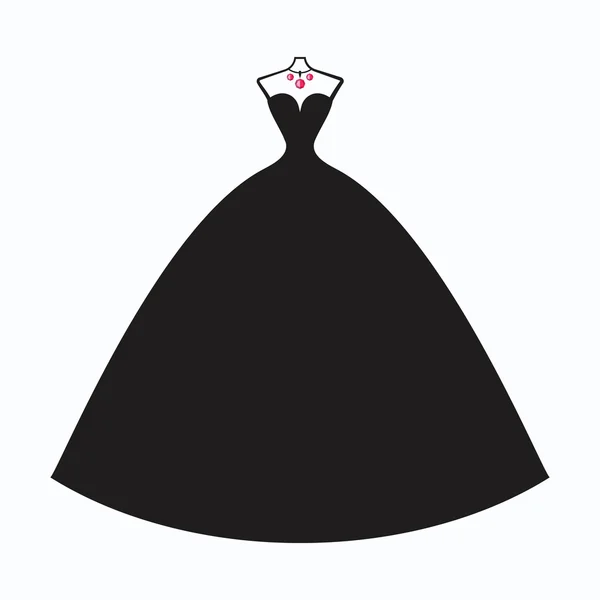 Ball gown black — Stock Vector