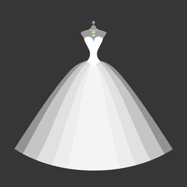 Vestido de noiva em um manequim —  Vetores de Stock