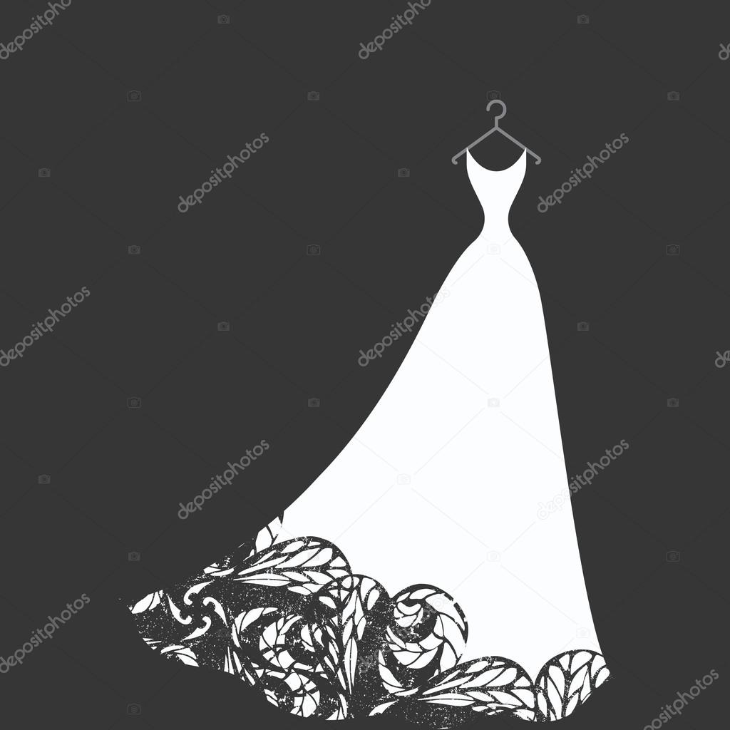 bridal dress on a hanger