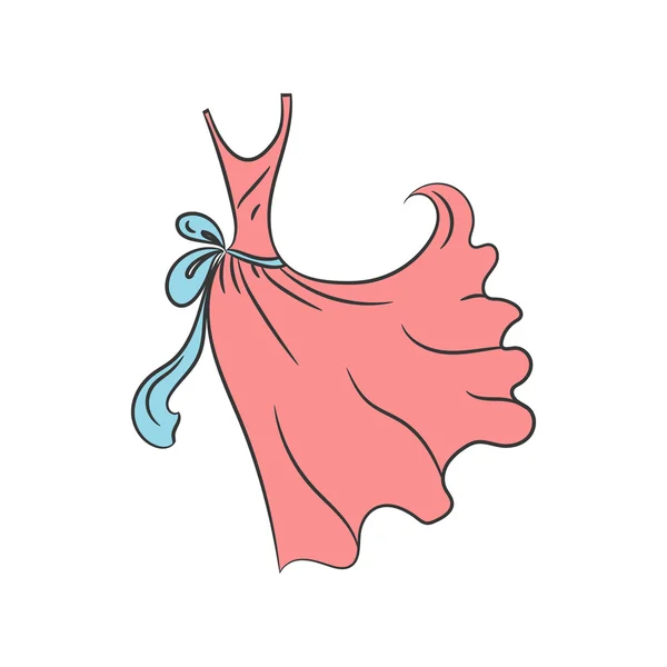 Robe de bal main dessin sur un cintre — Image vectorielle