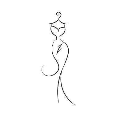 topu cüppe siluet bir askı üzerinde