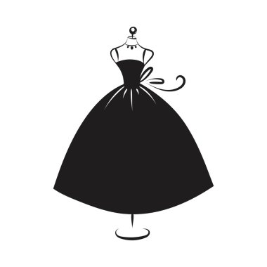 aptal elbise el illüstrasyon vektör çizimi