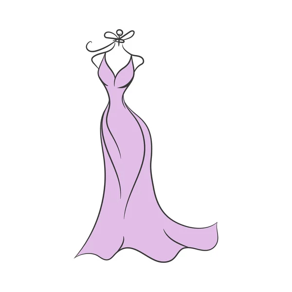 Dummy klänning handen ritning illustration vektor — Stock vektor
