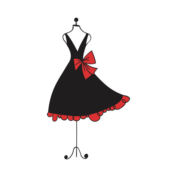 dummy dress hand drawing illustration vector
