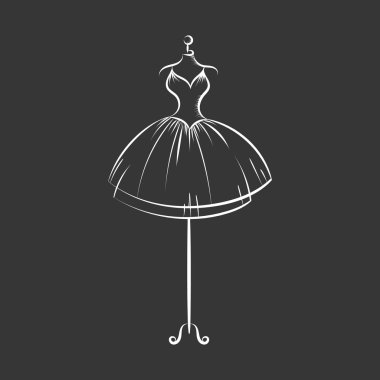 aptal elbise el illüstrasyon vektör çizimi