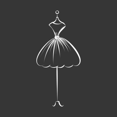 aptal elbise el illüstrasyon vektör çizimi