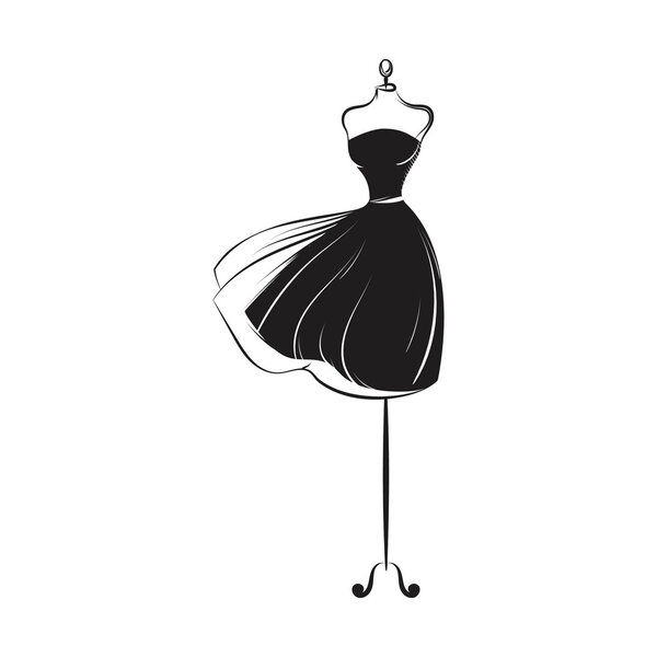 dummy dress hand drawing illustration vector