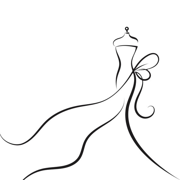 dummy dress hand drawing illustration vector