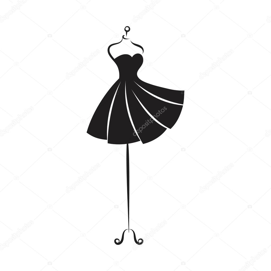 mano de maniquí vestido dibujo vector ilustración — Vector de stock