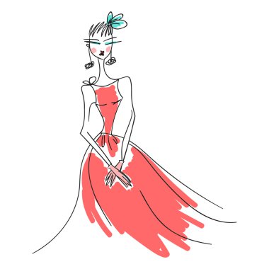 kadın topu cüppe siluet