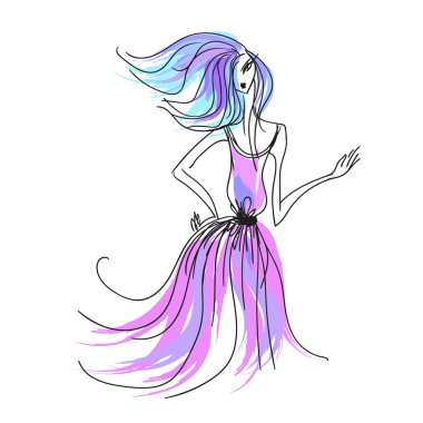 kadın topu cüppe siluet