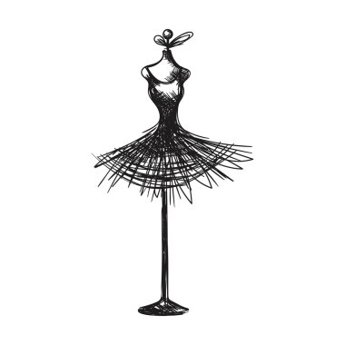 aptal elbise el illüstrasyon vektör çizimi