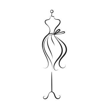 aptal elbise el illüstrasyon vektör çizimi