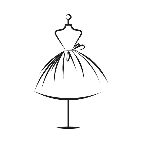 dummy dress hand drawing illustration vector