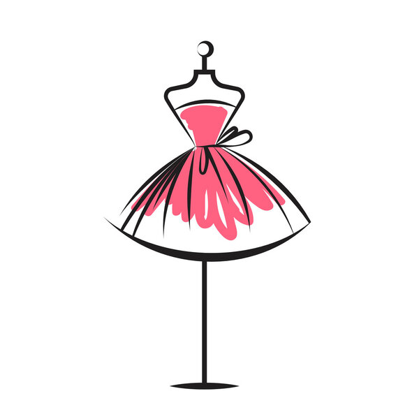 dummy dress hand drawing illustration vector