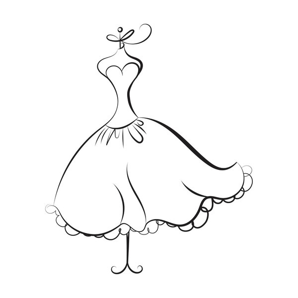 dummy dress hand drawing illustration vector