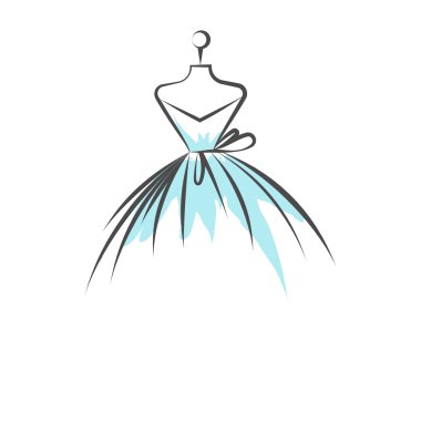 dummy dress hand drawing illustration vector clipart