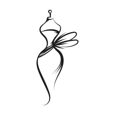 aptal elbise el illüstrasyon vektör çizimi