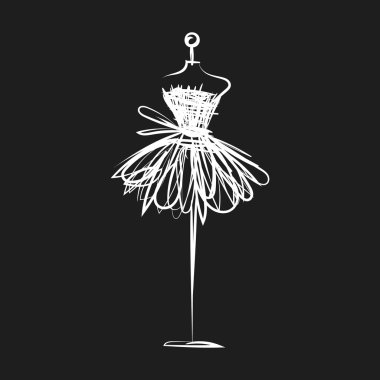 aptal elbise el illüstrasyon vektör çizimi