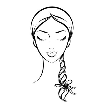 yüz çekici kız çizgi film