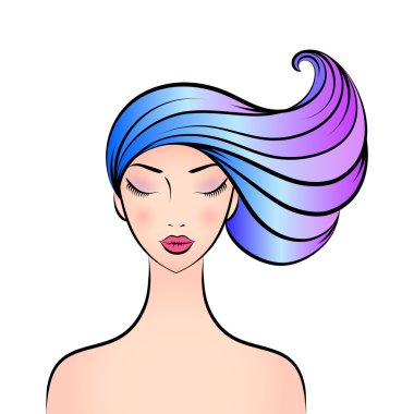 yüz çekici kız çizgi film