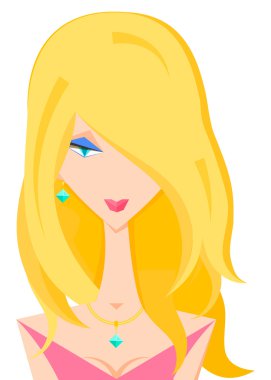 güzel kadınların yüzleri vektör çizim