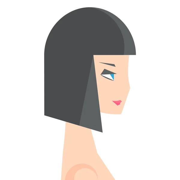 Profil côté fille — Image vectorielle