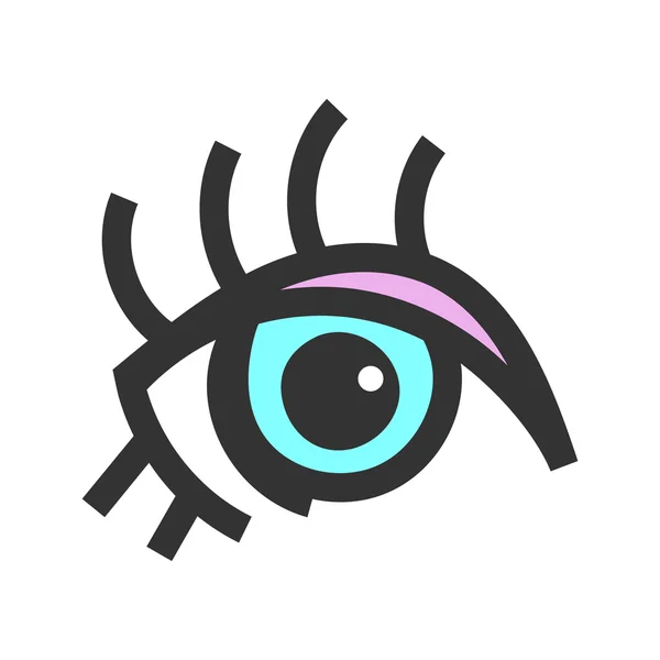 Open oog blauw — Stockvector