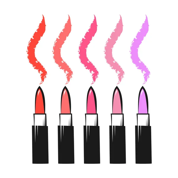 Lipsticks vector isolated — Stock Vector