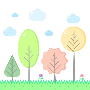 ağaçlar stilize vektör