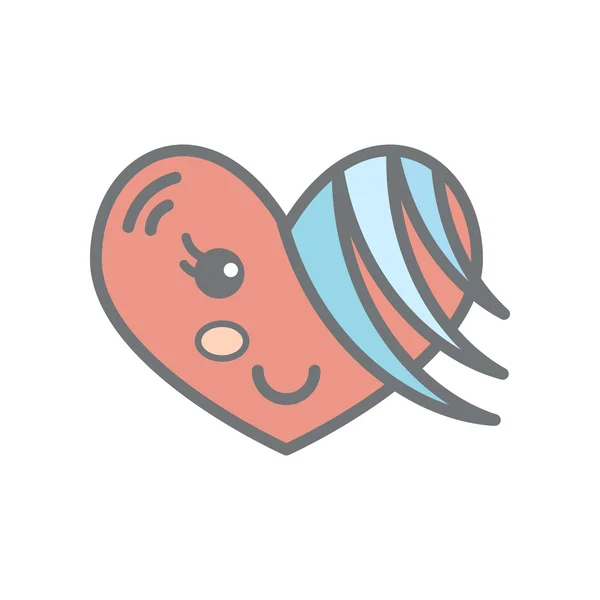 Heart cartoon character vector — Stock Vector