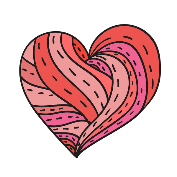 Heart doodle heart — Stock Vector