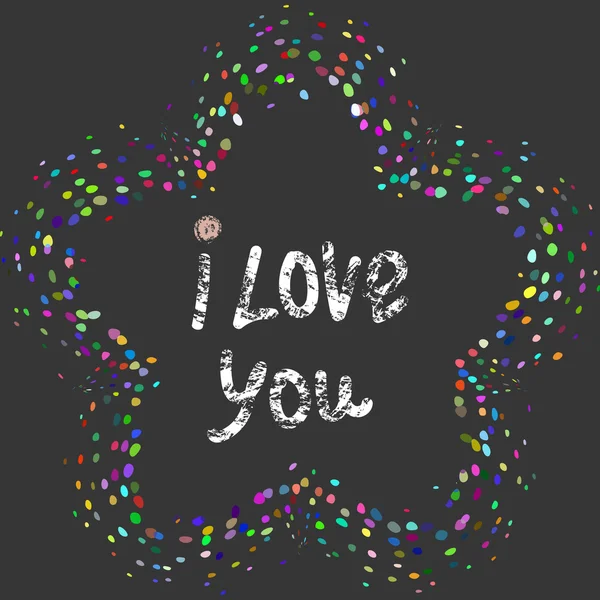 I Love You lettering — Stock Vector