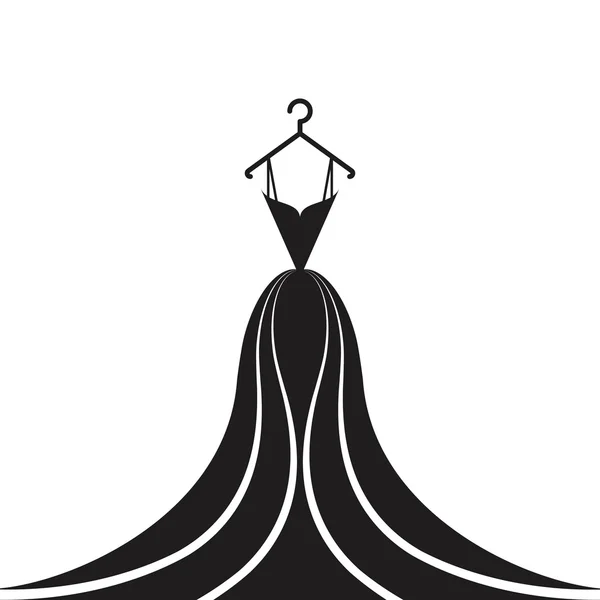 Ball gown black — Stock Vector