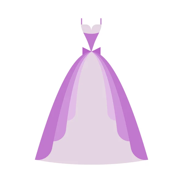 Ball gown purple — Stock Vector