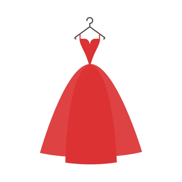 Robe de bal rouge — Image vectorielle